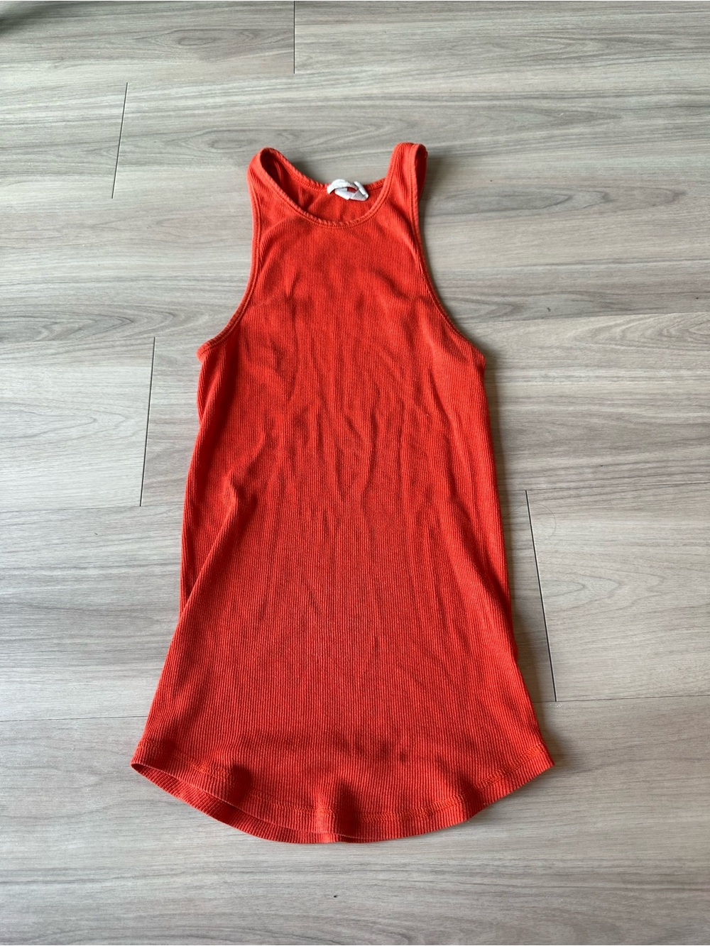 Free People Orange Tank Top Womens Small